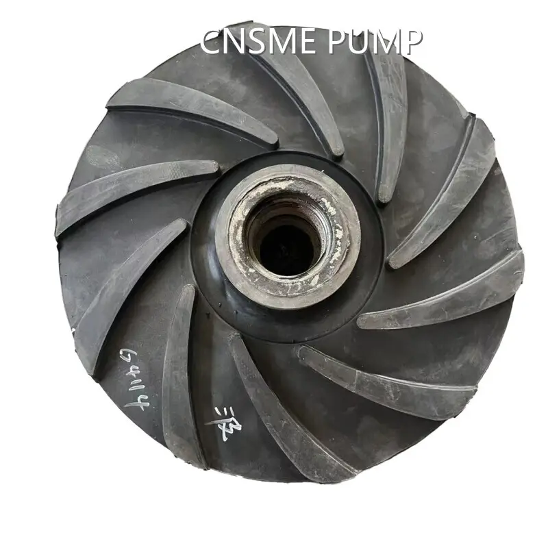 6-łopatkowy otwarty gumowy wirnik pompy szlamowej